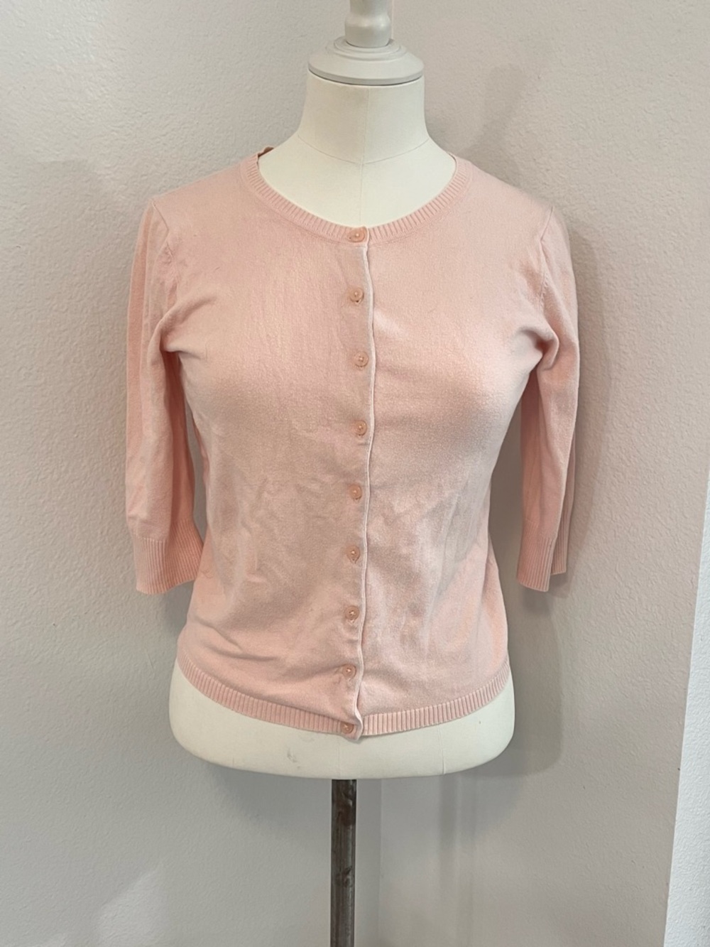 bp Pink Button-Front Lightweight Sweater
